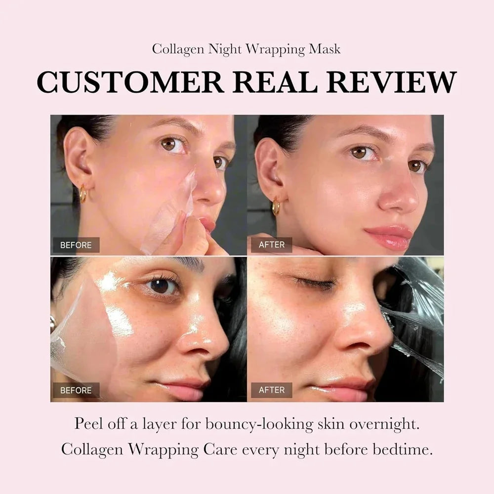 Collagen Overnight Peel-Off Face Mask – Hydrating & Firming Collagen Face Mask Oasis Select