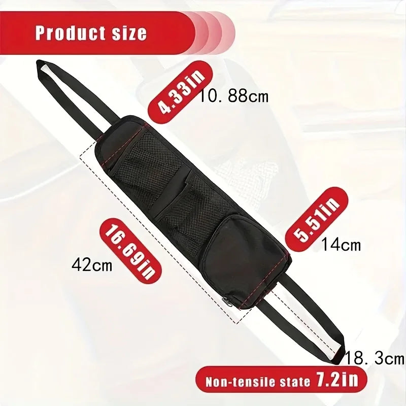 2pcs Car Seat Back Hanging Bag Oxford Cloth Waterproof Thermal Pressure Resistant Handle Side Storage Bag Vehicle Compression Oasis Select