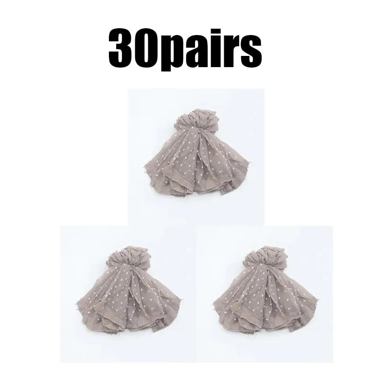 10/20/30pairs Cool Breathable Summer Sexy Black Skin Dot Sock Solid Color Dot Socks Women Girls High Stretch Mesh Nylon Sock Oasis Select 30pairs grey One Size