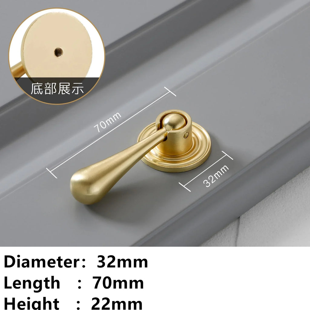 Handles Drawer Cabinet Furniture Kitchen Handles for Cabinet Knob Door Drawer Furniture Kitchen Golden Single hole Rings Knob Oasis Select 2220-Zinc alloy