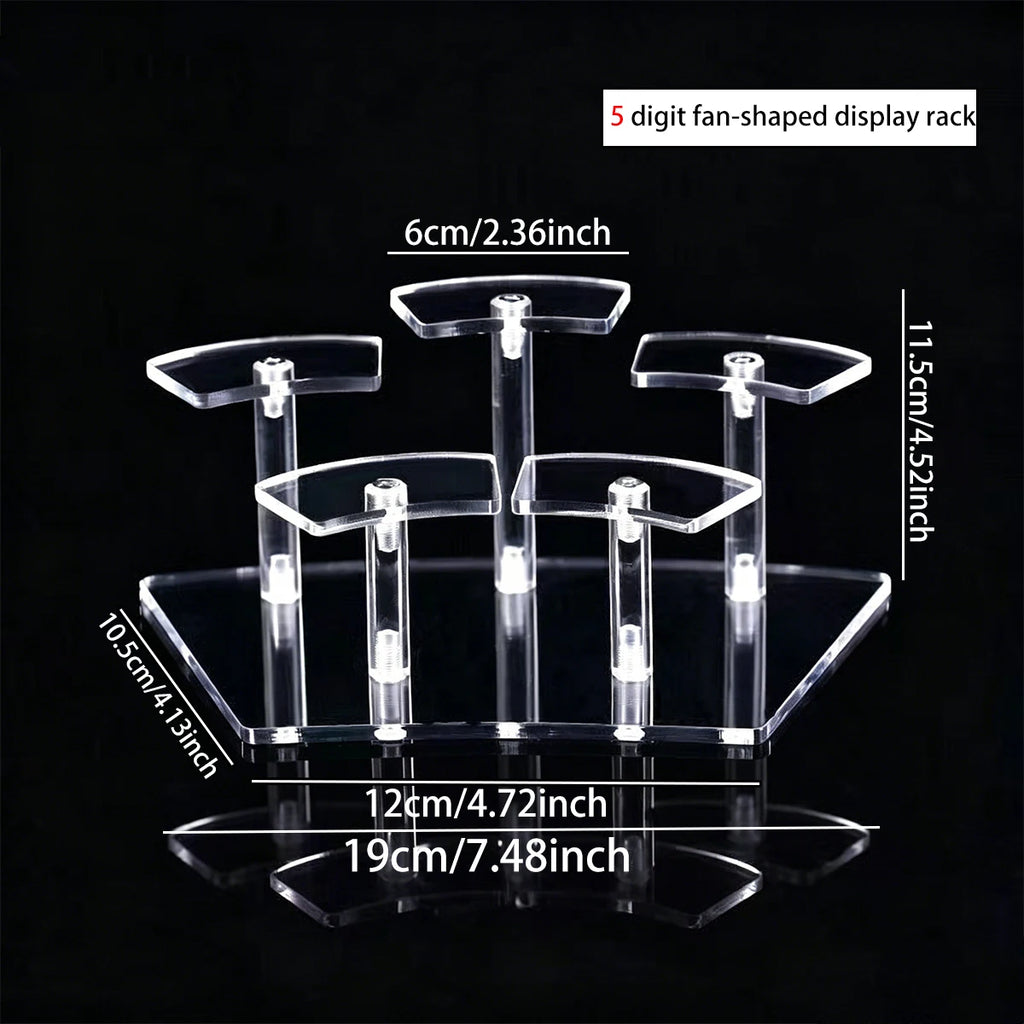 1pc acrylic fan-shaped multi specification bracelet jewelry display rack retail store vertical storage rack household jewelry Oasis Select 5digit