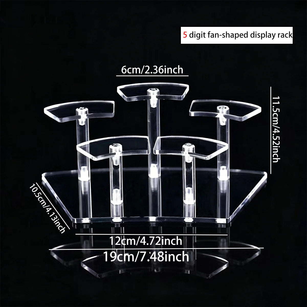 1pc acrylic fan-shaped multi specification bracelet jewelry display rack retail store vertical storage rack household jewelry Oasis Select 5digit
