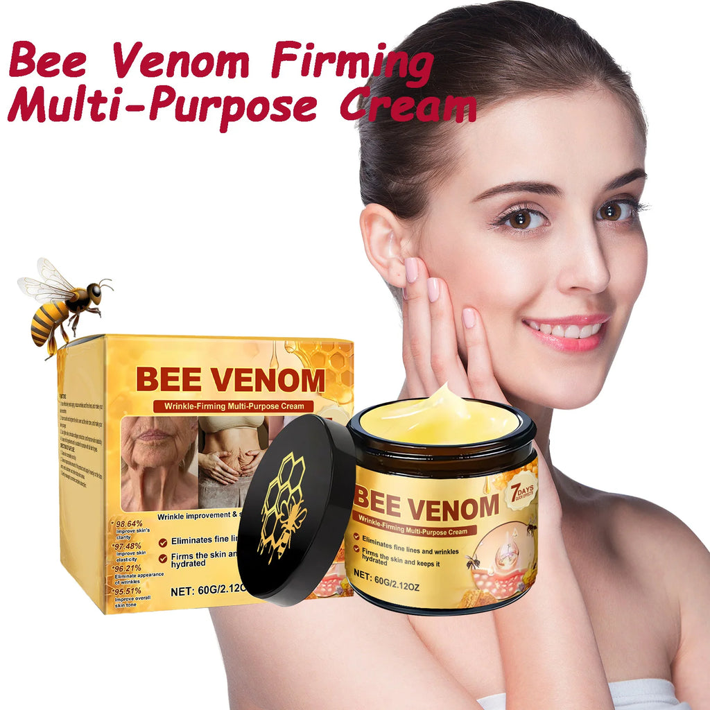 Bee Venom Firming Cream for Sagging Skin Lifting Tightening Anti Wrinkle Fade Fine Lines Hydrating Multi Action Body Cream Oasis Select