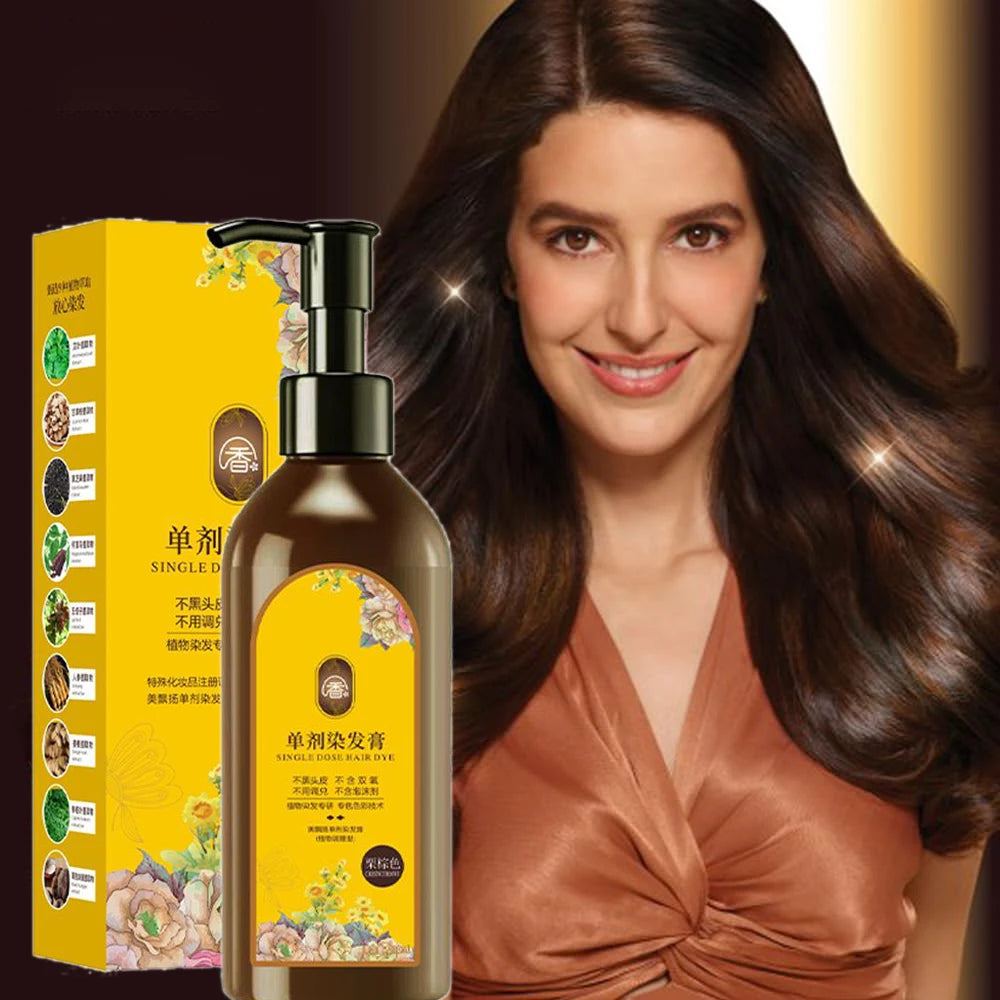 Plant-Based Hair Color Shampoo – Natural Dye & Grey Coverage Hair Dye Shampoo Oasis Select