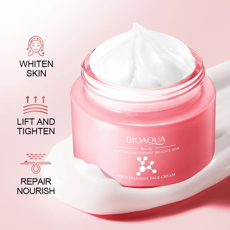 BIOAQUA Nicotinamide Face Cream – Snail Collagen Anti-Aging Whitening Face Cream Oasis Select Nicotinamide