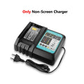 18V 6.0Ah Rechargeable Lithium-Ion Battery (18650 Cell) + 3A Charger, Suitable for Makita Power Tool BL1860 BL1830 LXT400 BL1850 Oasis Select N-Charger