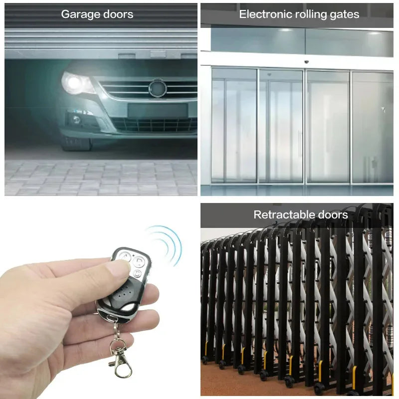 1/5/10Pcs Universal 4 Buttons Garage Door Opener Remote Control 433MHZ Clone Fixed Learning Rolling Code Duplicator Garage Oasis Select