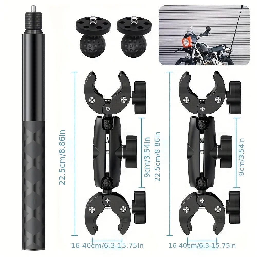 Insta360 X2 X3 X4 X5 Motorcycle Bike Mount Selfie Stick Kit
