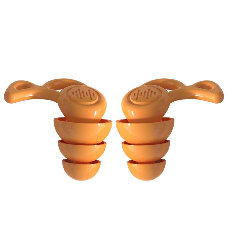 3-Layer Silicone Earplugs – Reusable Noise Blocking for Sleep