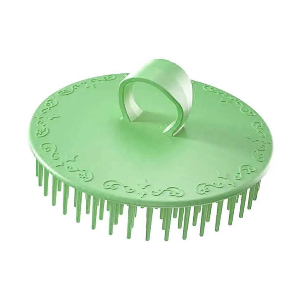 Silicone Scalp Exfoliator Brush – Dandruff & Shampoo Massager Scalp Massager Brush Oasis Select green