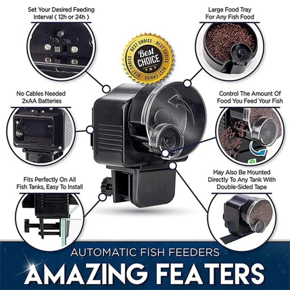 Automatic Fish Feeder | Aquarium Timer Food Dispenser Automatic Fish Feeder Oasis Select