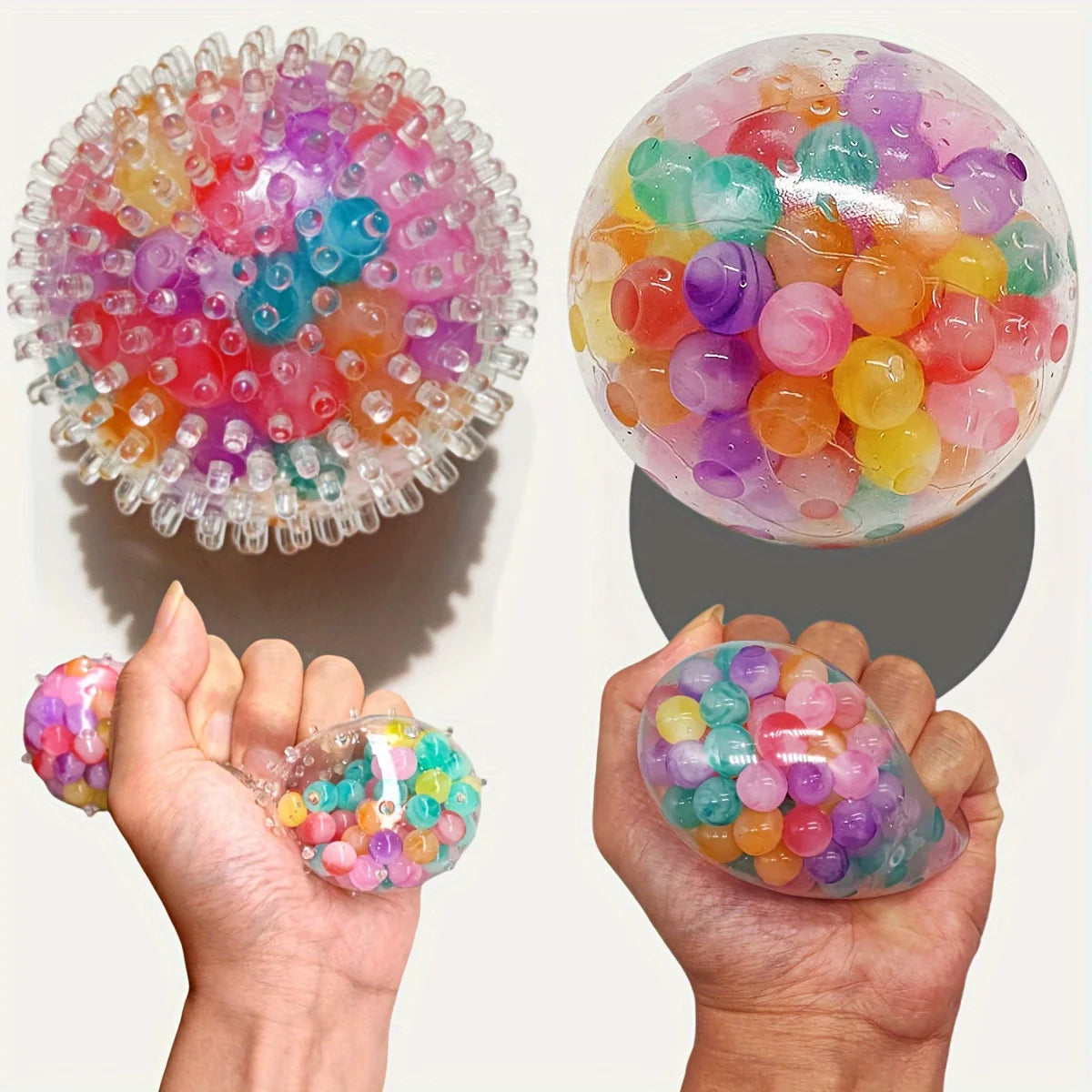 2pcs Squishy Stress Balls Colorful Fidget Toys for Adults, Perfect for Party Favors, Birthday Gifts & Goodie Fillers Decoration Oasis Select