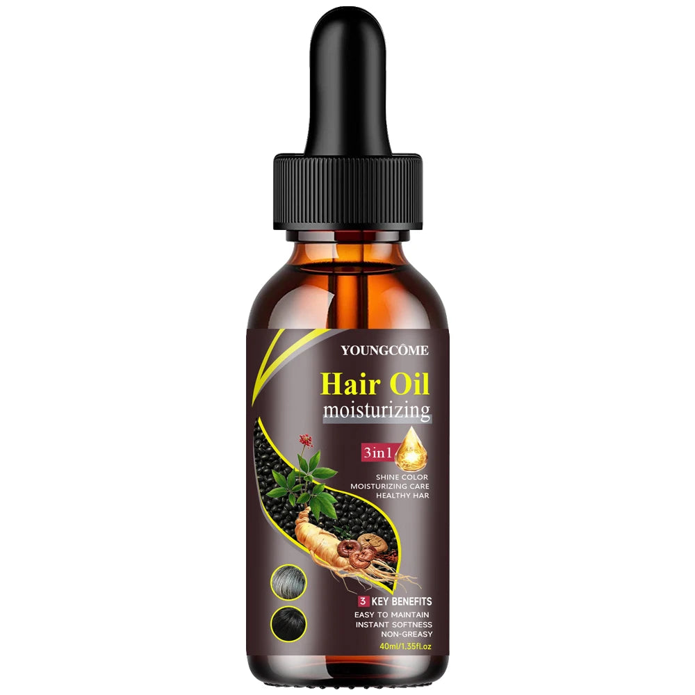 YOUNGCOME 3-in-1 Natural Herbal Moisturizing Hair Oil | 40–60ml
