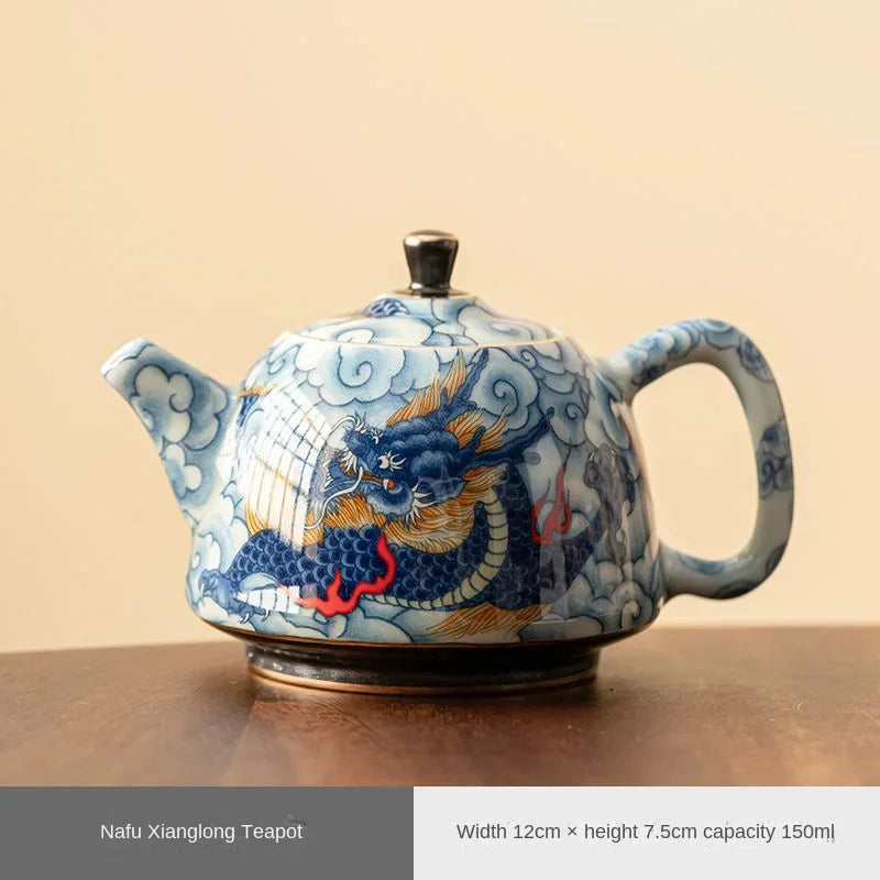 Chinese Underglaze Color Ceramic Teapot Tea Gift Customized Tea Infuser Tea Pot Oasis Select Ordinary packaging