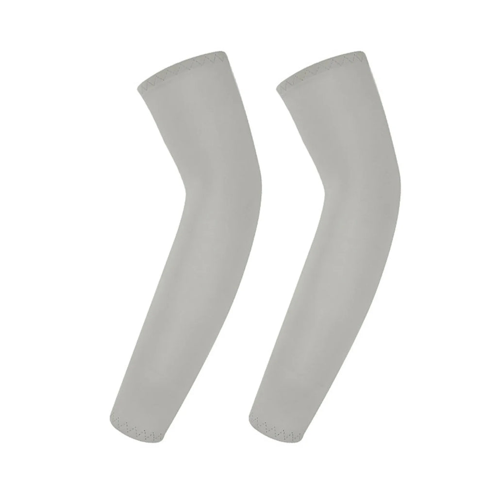 Sports Cooling Arm Sleeves Children's Basketball Cycling Arm Covers Outdoor Sports Mosquito and UV Protection Sleeves Oasis Select Light Gray XL