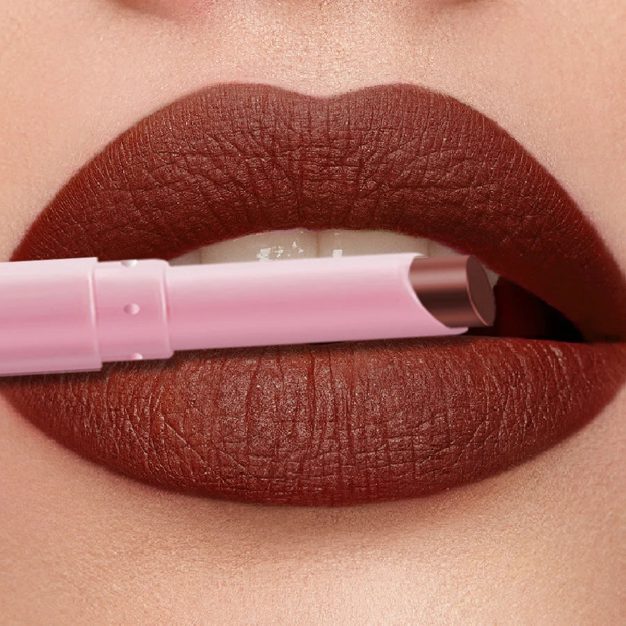 KAFURUX 15-Color Matte Waterproof Lip Liner Pencil | Long-Lasting