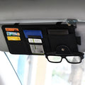 PU Leather Car Sun Visor Organizer – Multi-Pocket Holder