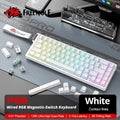 FREEWOLF F68 Magnetic Gaming Wired Keyboard Mechanical 0.01mm Rapid Trigg 8000Hz SOCD/RS 0.1ms 128K Rate for Pro Gaming Oasis Select White-Contour Line