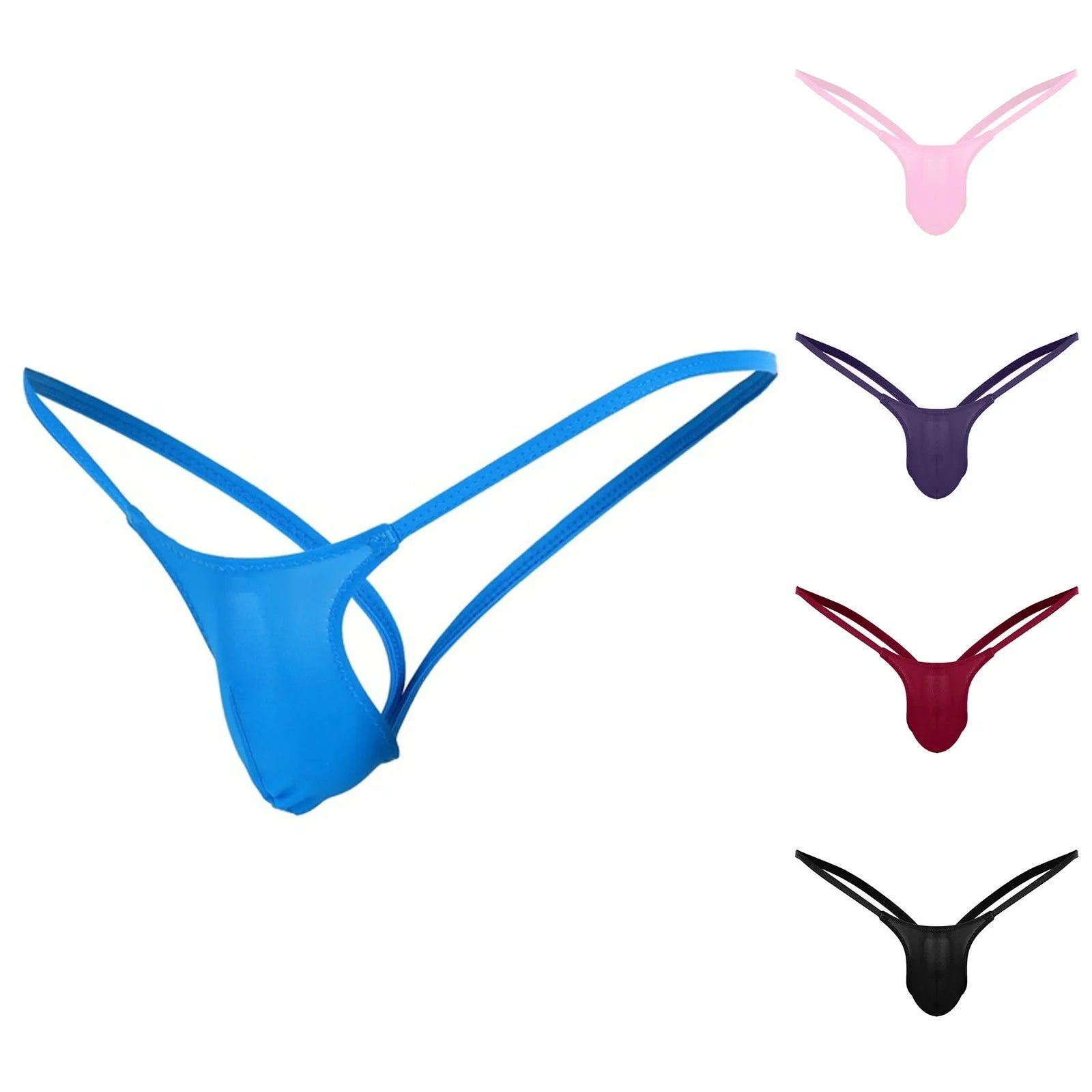 Men's Low-Rise Thong Underwear – Soft Bulge Pouch G-String Men's Thong Underwear Oasis Select
