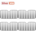 Sun Shade for Car Windshield Front Window Sun Protector Heat Shield UV Block Foldable Auto Sunshade for Summer Oasis Select silver-4PCS