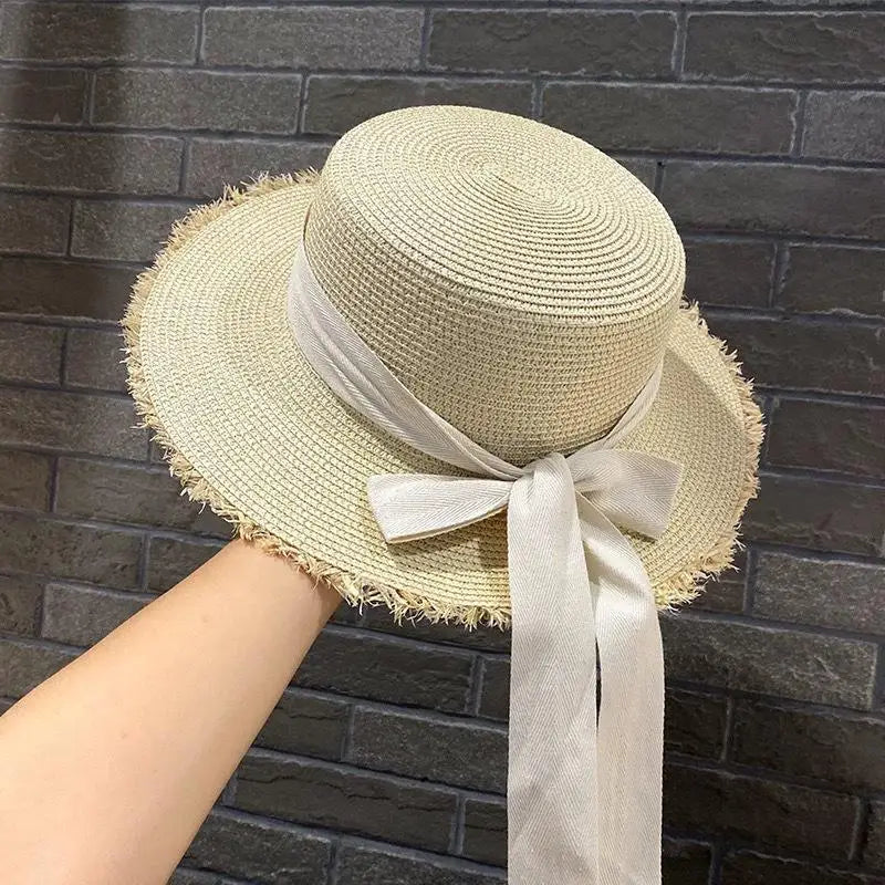 Women Straw Sunscreen Cap 모자 썬캡 비치모자 очки солнцезащитные женск Gorros Foldable UV Protection Outdoor Large Brim Sunscreen Oasis Select B9