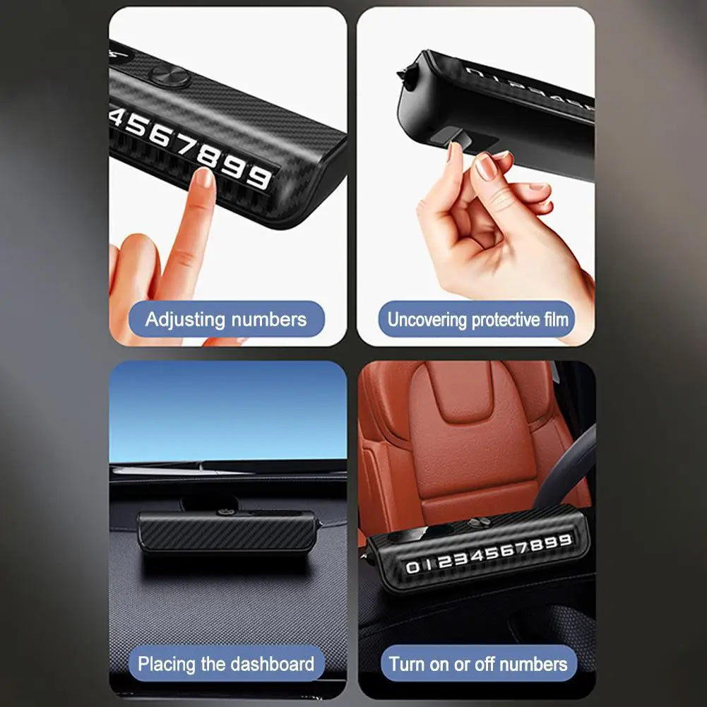 Multi-functional Auto Parking Number 2-in-1 Safety Window Breaker Interior Phone Number Car Decoration Temporary License Plate Oasis Select