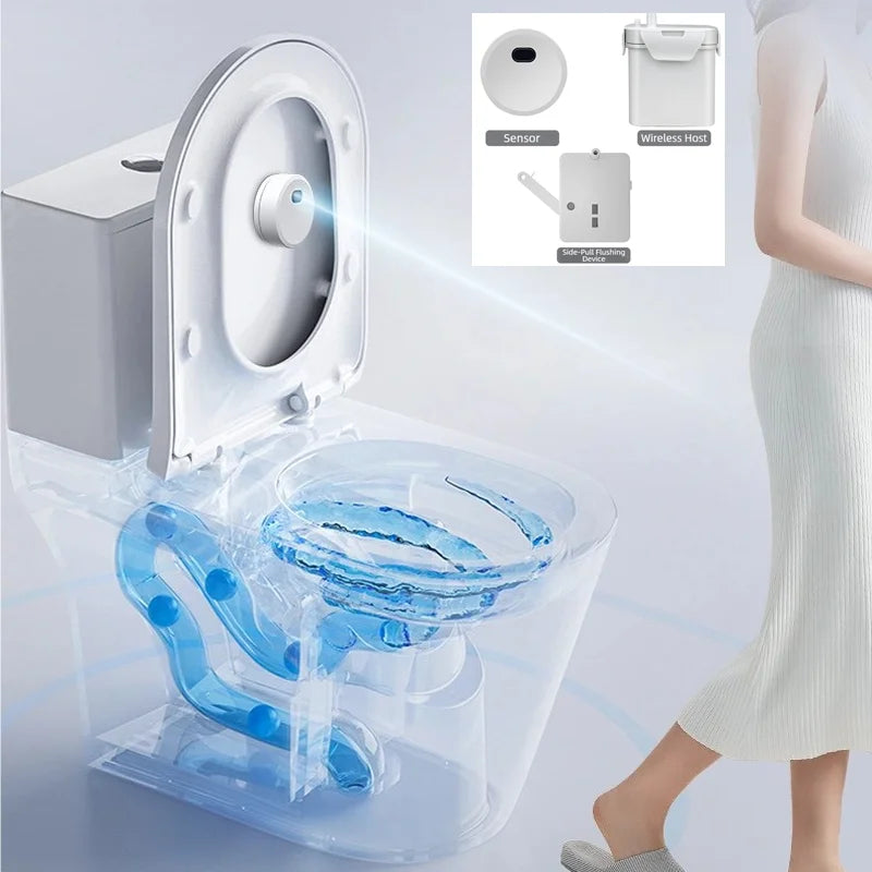 Auto Toilet Flusher Toilet Sensor Flushers toilet Automatic Water Separator Toilets and Toilet Parts Touchless WC Flush System Oasis Select Default Title