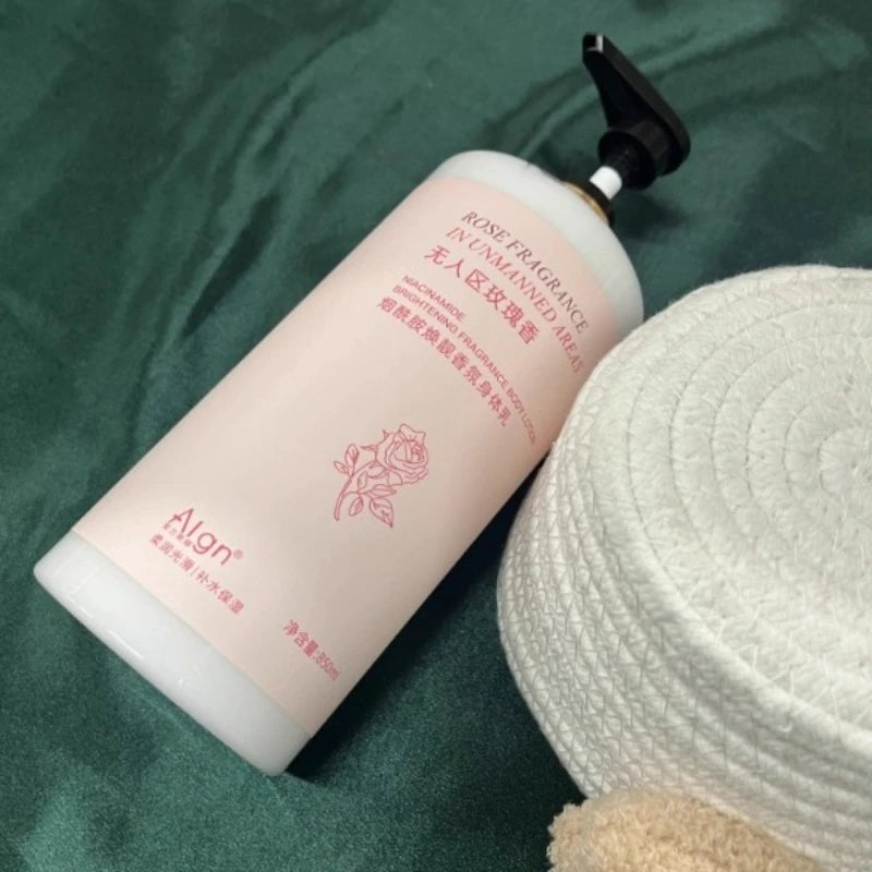 800ml Nicotinamide Body Lotion – Rose Scent, Hydrating & Brightening Body Moisturizer Lotion Oasis Select