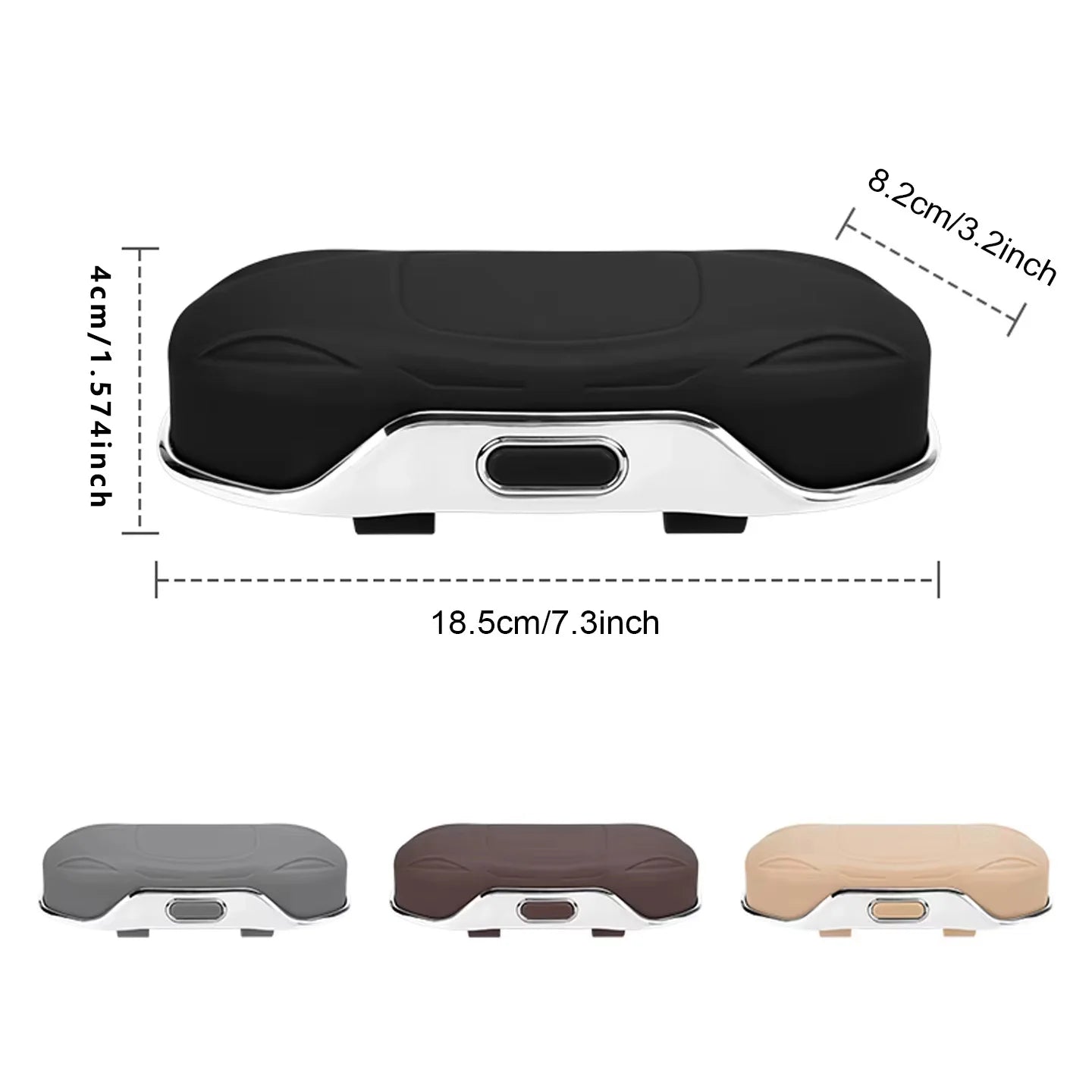 Car Sun Visor Sunglasses Holder – Anti-Scratch ABS Case