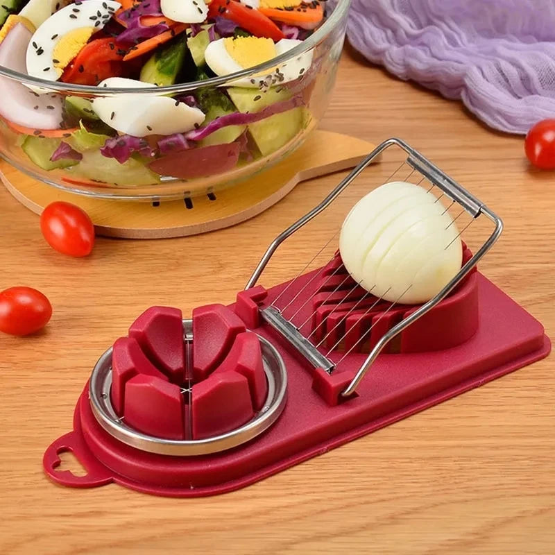 Multifunctional Stainless Steel Egg Slicer for Eggs & Soft Foods