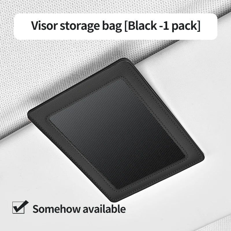 Car Sun Visor Card Holder – Microfiber Dual-Mount Organizer
