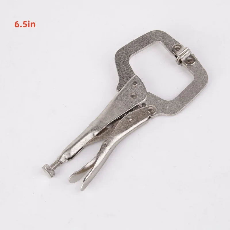 1Pcs C Clamp Locking Pliers 23cm Vise Grip Welding Steel Locking Woodworking Grip Tenon Locator Adjustable Vise Jaw Hand Tools Oasis Select 6.5in