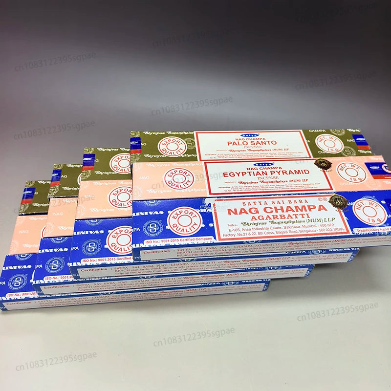 12Boxes Satya Incense Sticks 15g/Box,Home Fragrance Handmade Multiple Mixed Flavors 4Box Super Hit&4Box NATURAL&4Boxes NAGCHAMPA Oasis Select Mixed 4P4E4N 12 small boxex