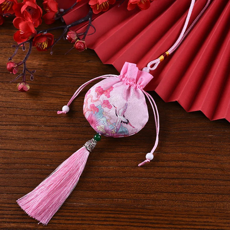 2025 New Year Retro Brocade Sachet Bag Chinese Pouch Pendant Carrying Ancient Style Small Salon Lucky Bags Empty Bags Oasis Select pink Other