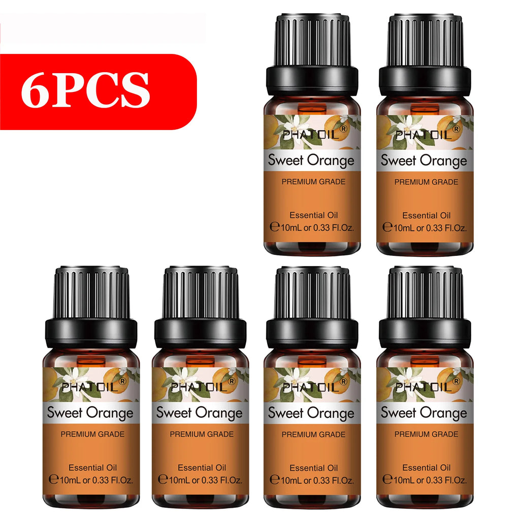 PHATOIL 6-Piece Pure Essential Oil Set – Diffuser & Aromatherapy