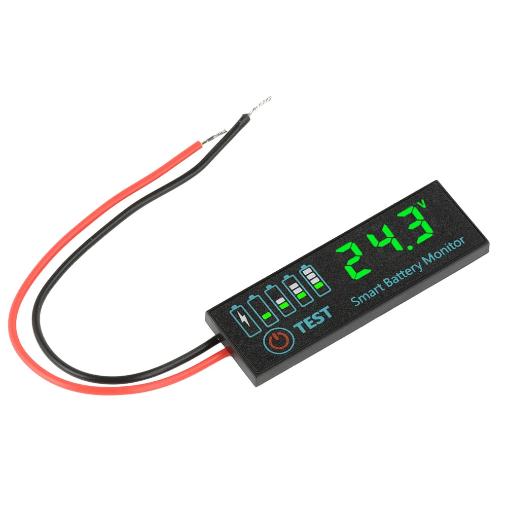 DC 7-55V Battery Charge Indicator Digital Voltmeter Voltage Tester Electric Vehicles Lithium Battery Capacity Power Indicators Oasis Select Green light