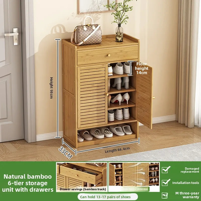 Multifunctional shoe cabinet, large capacity at home door with drawers, multi-layer dust-proof shoe rack Oasis Select