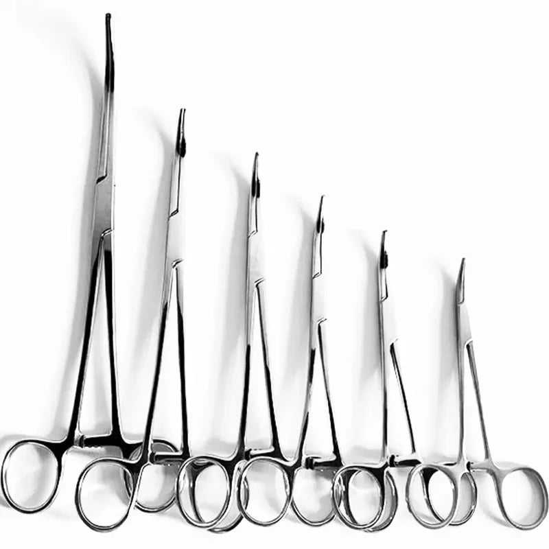 JUSTINLAU 16/18/20CM Bent/straight Stainless Steel Locking Hemostatic Forceps Cupping Cotton Surgical Forceps Fishing Tool Plier Oasis Select
