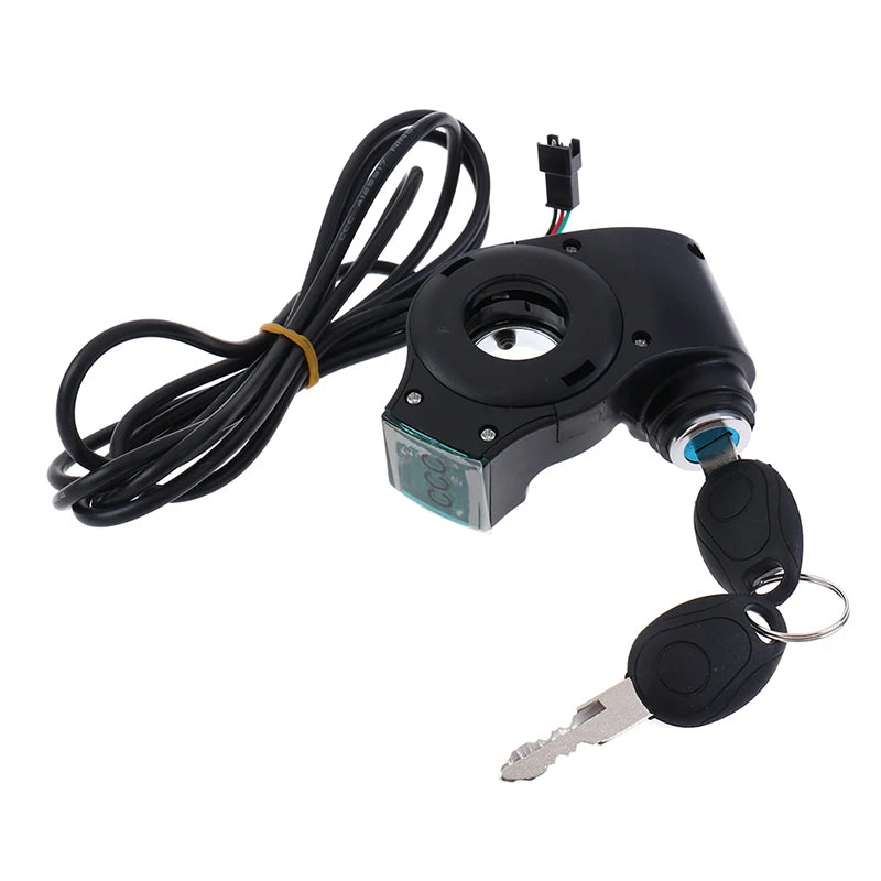 Electric Bicycle Thumb Throttle Voltmeter Digital Voltage Display Switch Power With Key Lock E-Bike Finger Thumb Throttle Oasis Select
