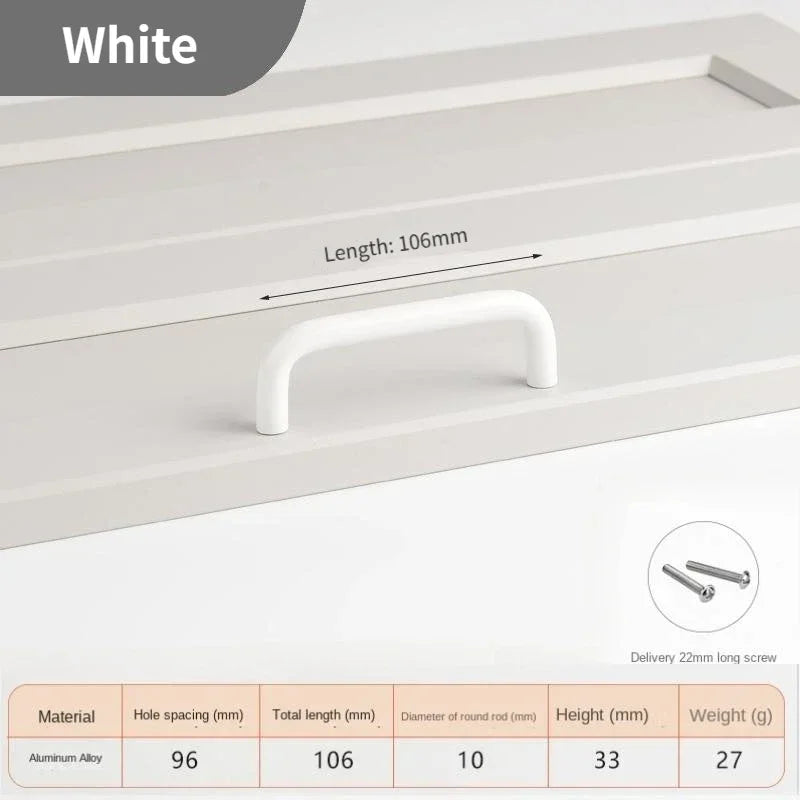 Colorful Kitchen Cabinet Handles 128mm Knobs and Handles for Drawer Cupboard Children's Room Closet Pull Furniture Handle Oasis Select White 96mm 1pc