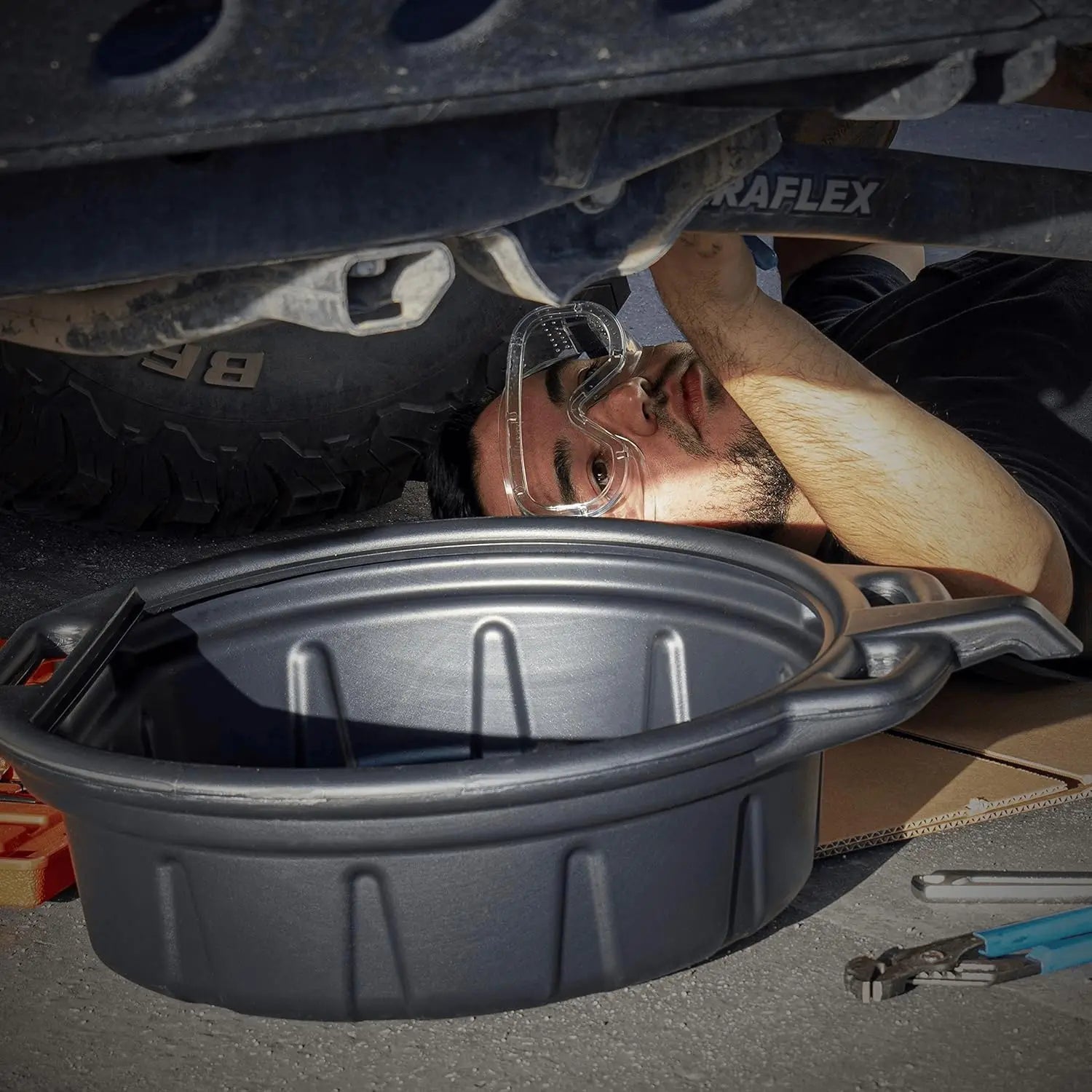 10L/15L Oil Receiving Basin Oil Change Drain Pan Cleaning Oil Drain Container Leakproof for Car Motorcycle Auto Repair Tool Oasis Select