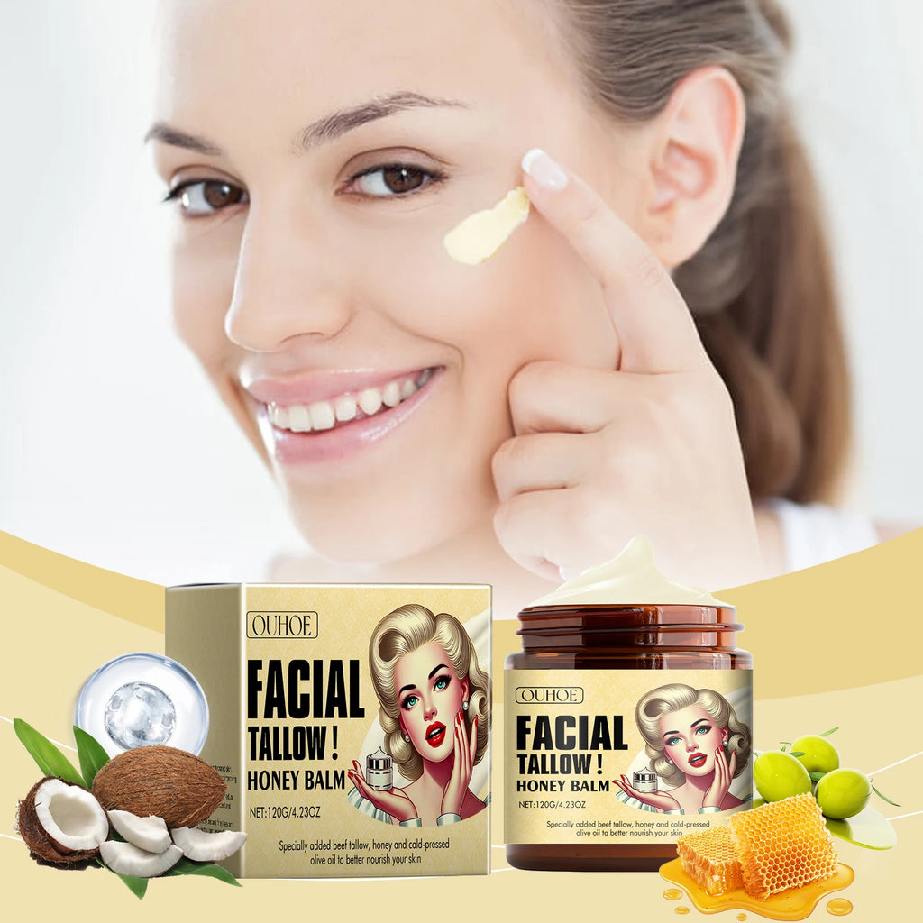 Tallow Honey Balm Face Cream – Firming, Lifting & Hydrating Face Moisturizer Cream Oasis Select