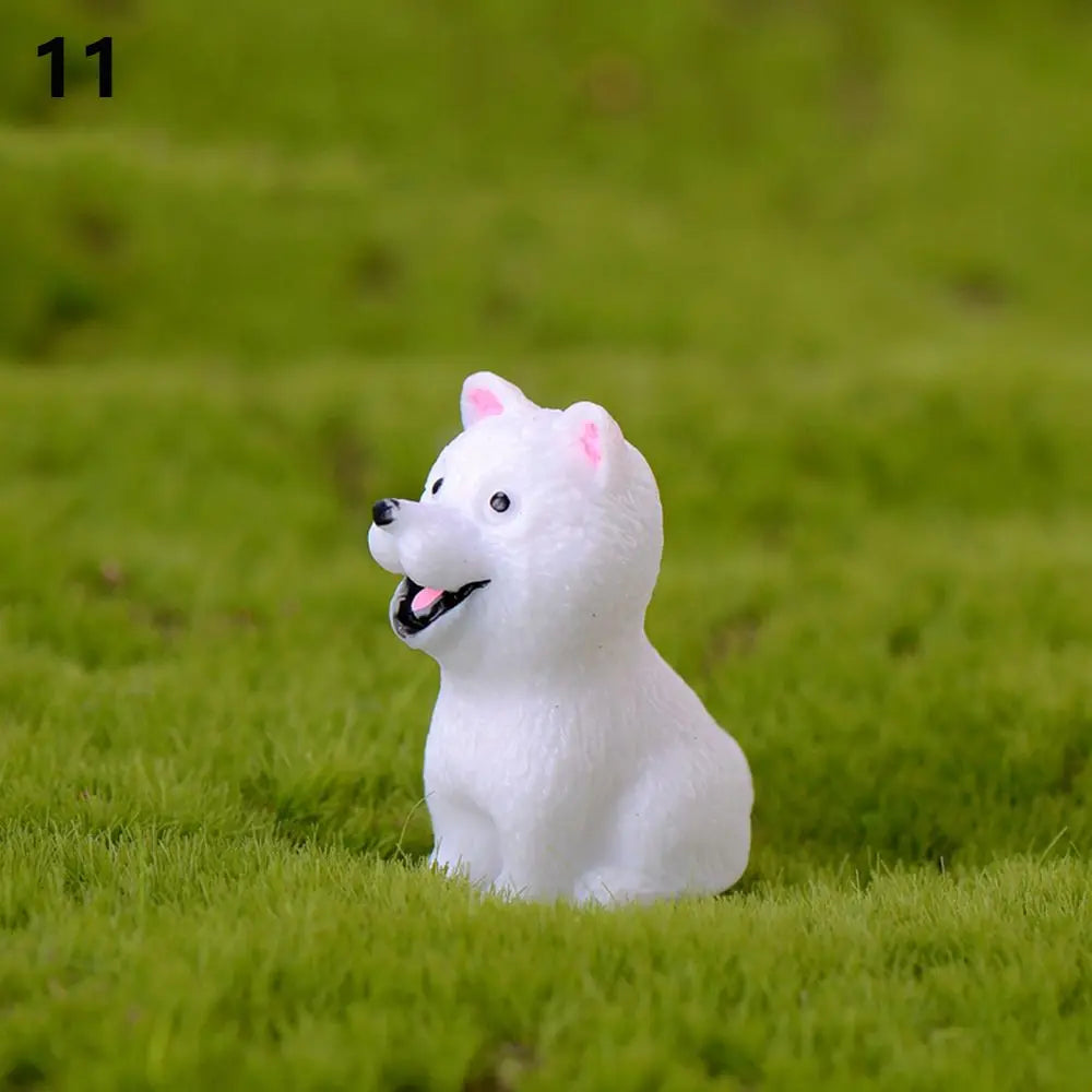 Mini White Bear Polar Bear Figurines Simulation Home Micro Landscape Garden Miniatures Animal Home Decor Accessories Oasis Select type 11