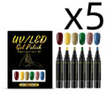 6-Color Nail Art Pen Set – Quick Dry DIY Gel Polish Pens Nail Art Pen Set Oasis Select 6pcs Boxed X 5PCS