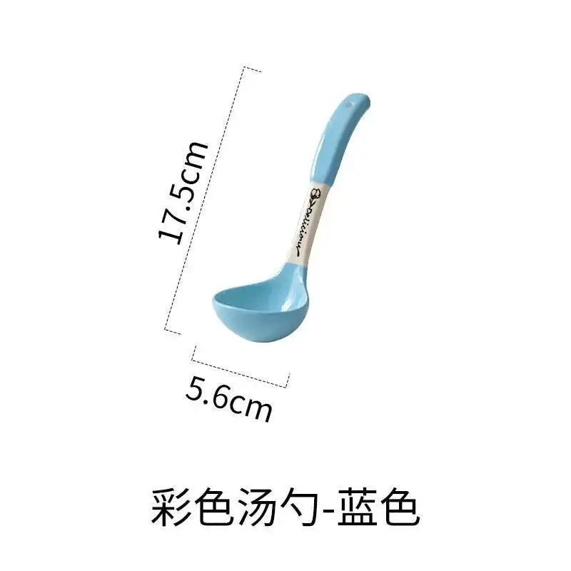 Ceramic Large Soup Spoon Ceramic Tableware Household Public Porridge Noodle Soup Spoon Large Soup Spoon Kitchen Cooking Utensil Oasis Select Blue Spoon