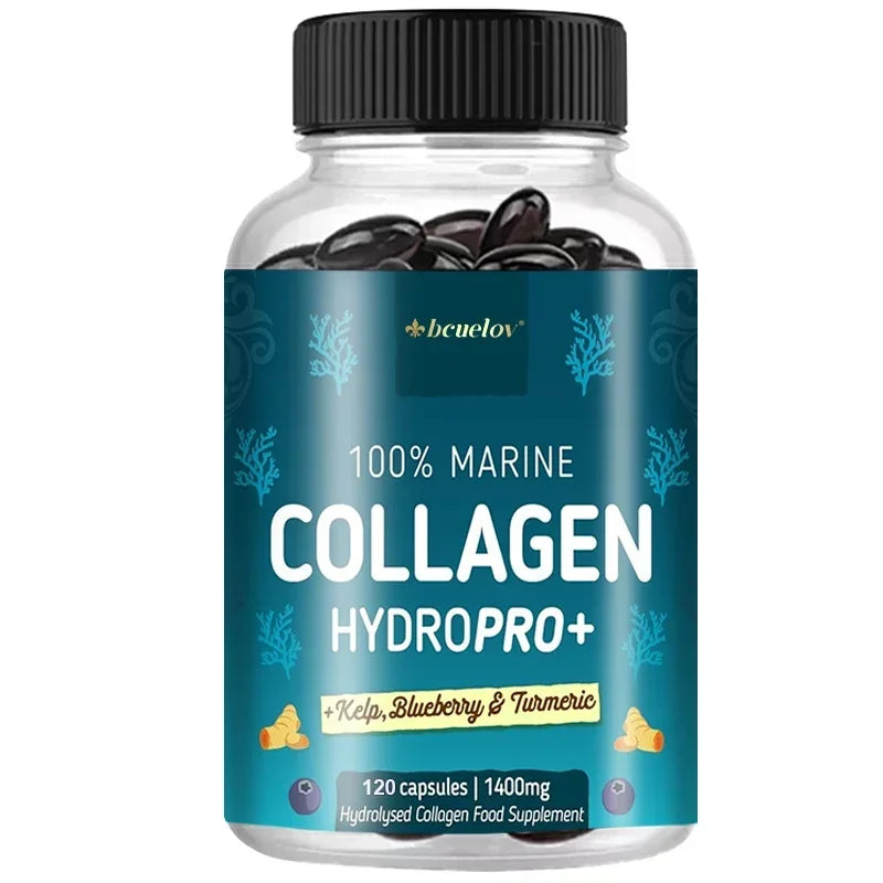 Hydrolyzed Marine Collagen Capsules – Skin, Hair & Nail Support