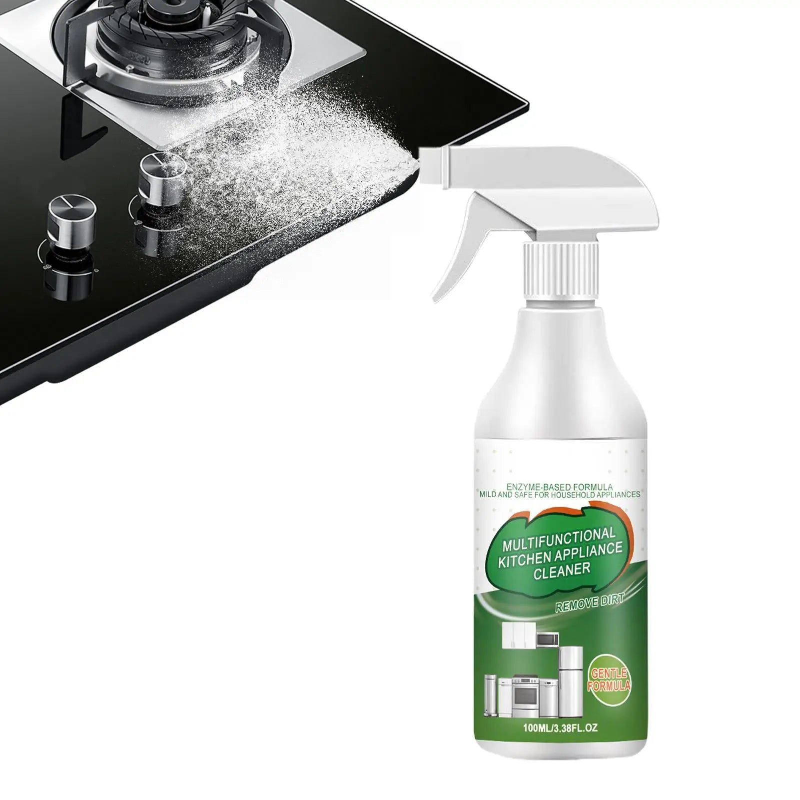 Cleaner Spray 100ml Kitchen Grease Oil Remover Spray Effortless Cleaning of Stovetops Ovens Range Hoods Kitchen Cleaning Tools Oasis Select