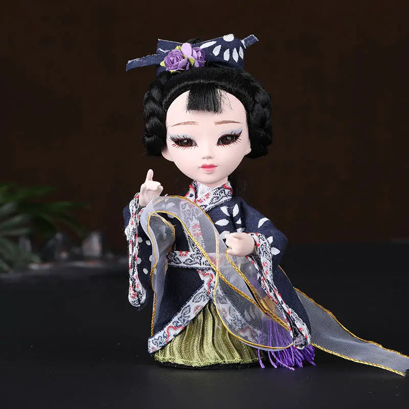 Chinese-style Themed Gifts for Foreigners Peking Opera Facial Makeup Memorabilia Silk Figurine Dolls and Decorative Ornaments Oasis Select Xishi 10x15cm