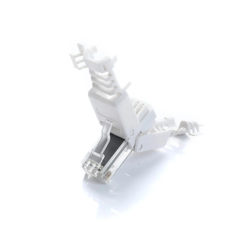 No Crimp Ethernet Cable Tool-less Crystal Head Plug CAT6 RJ45 Connector Oasis Select