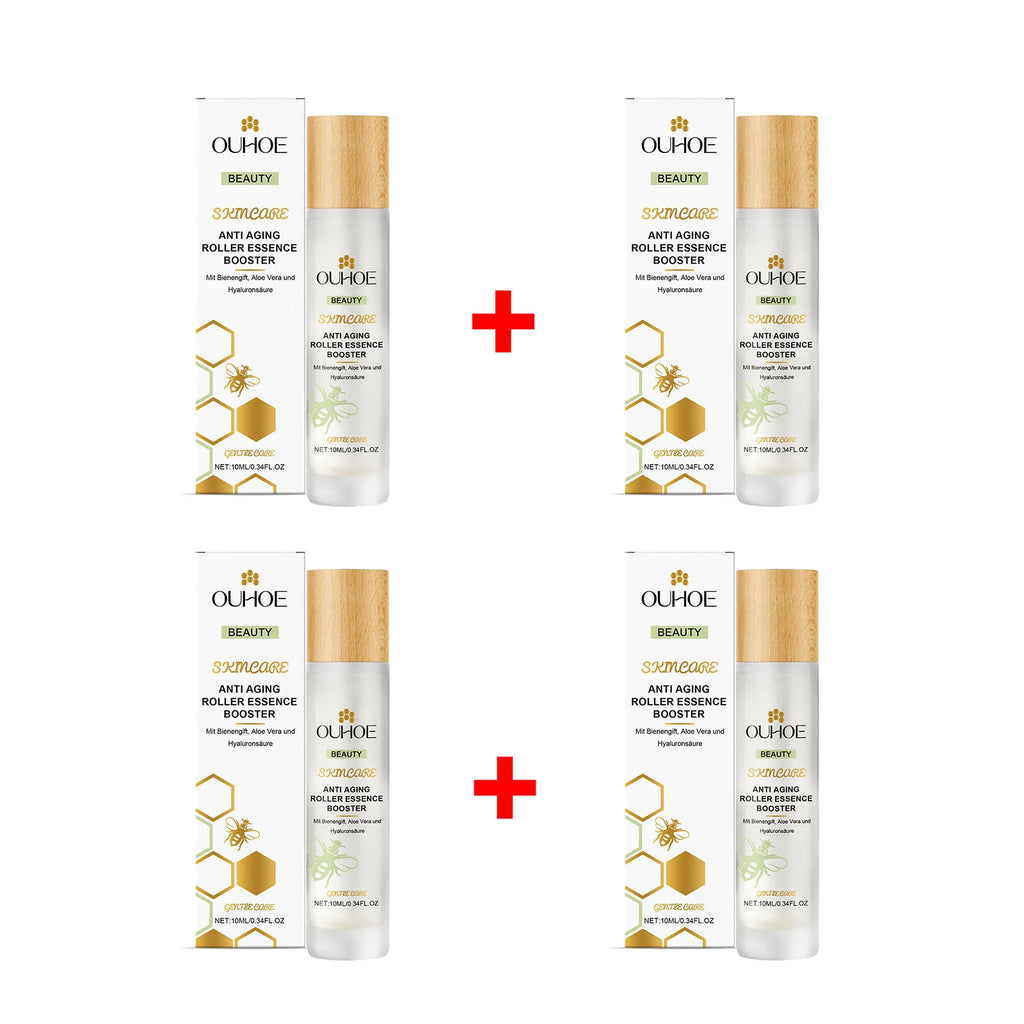 Anti Aging Roller Essence for Face Firms and Smoothes Fine Lines Bee Venom Night Rollerball Serum Hydrating Tighteing Skin Care Oasis Select 4pcs